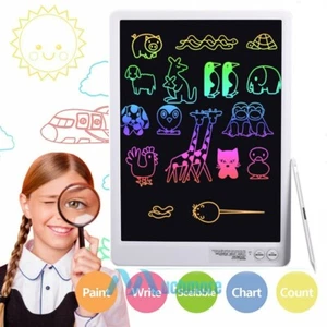 Kid's 13.5" Colorful LCD Writing Tablet Drawing Board Erasable Notepad Xmas Gift - Picture 1 of 15