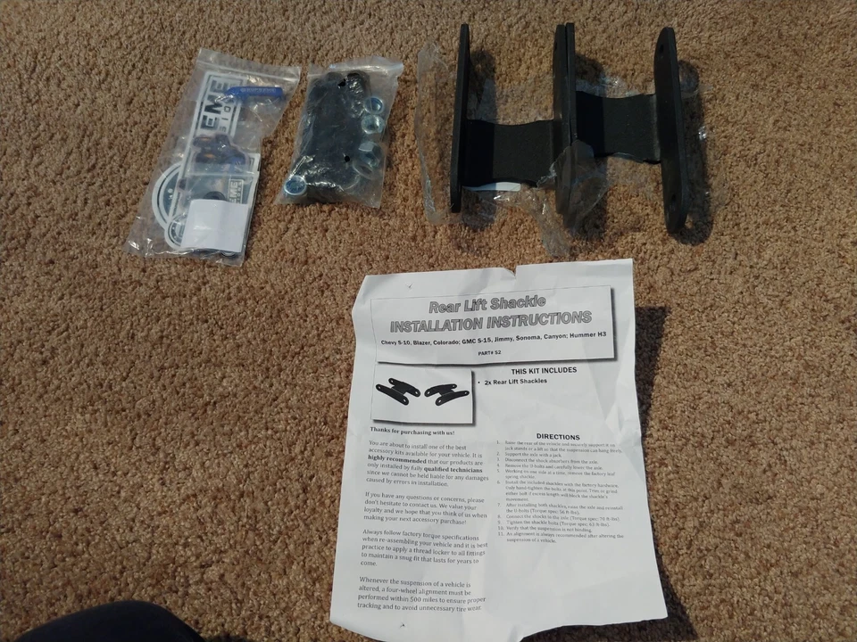 Supreme 2x Rear Lift Shackles Part # S2 - See Description - Image 1 of 4