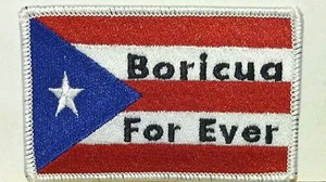 Parche de bandera de Puerto Rico con sujetador de marca VELCRO® Boricua para siempre emblema #4 - Imagen 1 de 1