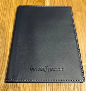 Ulysse Nardin 6 Card Holder Leather Wallet Small Dark Blue - Picture 1 of 3