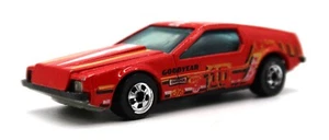 Vtg 1979 Mattel Hot Wheels DeLorean Good Year #10 Race Car Red w/ Yellow & White - Picture 1 of 12