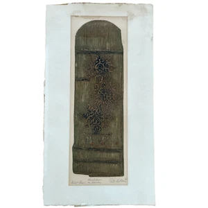 1966 Signed Ruth Kerkovius Artist Proof Print - Church Door in Norway 22" x 12" - Picture 1 of 9