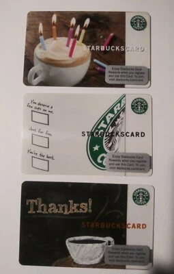 Starbucks 2009 EE. UU. TARJETAS DE PRUEBA TRÍO Indianápolis solo por diversión GRACIAS muy raras Foto 1 de 4