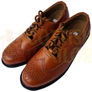 Handgefertigte braune Ghillie Halbschuhe für Herren schottische Ghillie Halbschuhe zu verkaufen Schuhe - Bild 1 von 5