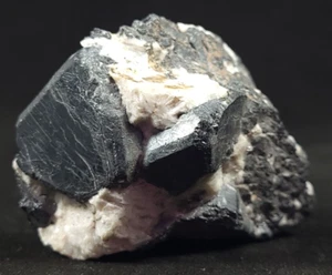 Big Partial Franklinite Crystals w Calcite Sterling Hill Mine by Franklin NJ - Picture 1 of 5