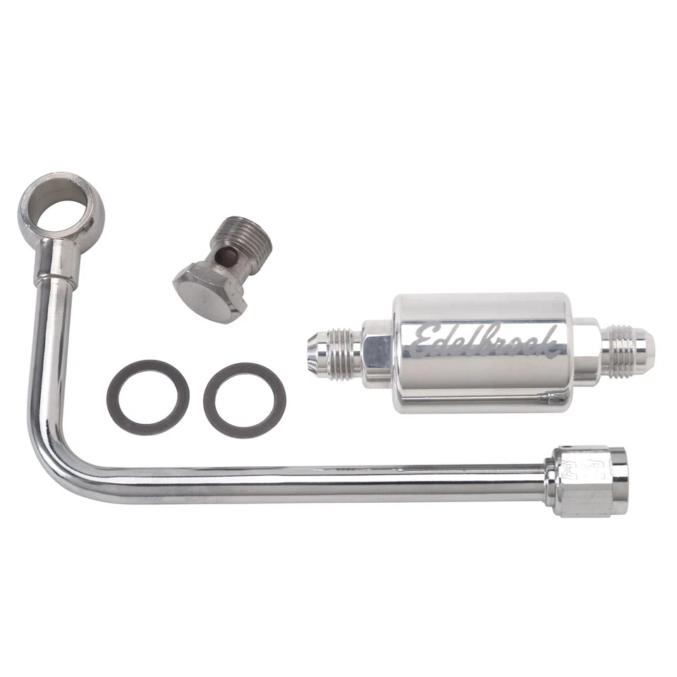 Edelbrock Chrome Steel Fuel Line Kit ED8131 - image 1 of 1