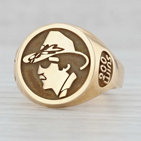 Richard Petty NASCAR Signet Ring 14k Gold Size 10 Car 43 200 Wins w/ Box Ltd Cover