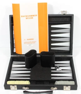 Travel Size Backgammon Set - Missing Doubling Cube - Picture 1 of 4