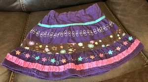 Est. 1989 Place 3T Little Girl's PURPLE FLORAL SKIRT Corduroy Spring Festive - Picture 1 of 5