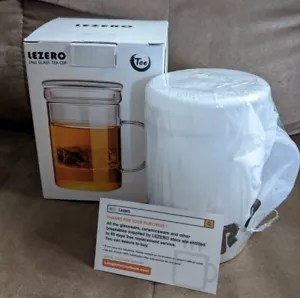 NUOVO LEZERO 14 oz. Tazze da tè in vetro soffiato a mano/sistema di produzione di foglie di tè sciolte - Foto 1 di 8