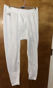 North Face Pants Men L White Base Layer Long Johns Solid Vintage USA