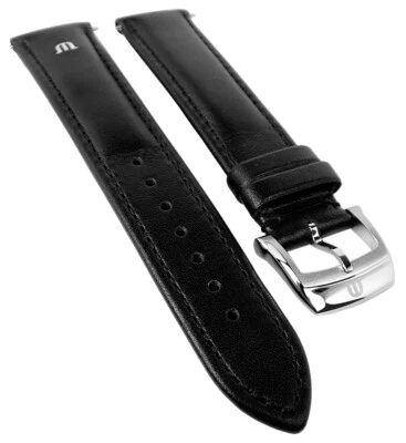 Maurice Lacroix Eliros Elegant | Correa de repuesto cuero de becerro, negro 33351