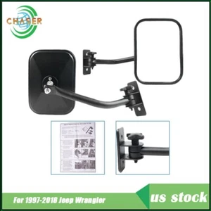 Adjustable Quick Release Door Side View Mirrors Fit For Jeep Wrangler 1997-2018 - Picture 1 of 8