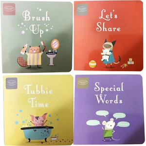Kathy Ireland Toddler Brush Up, Share, Words & Tub Time Board Books CHOICE-4 NEW - Picture 1 of 9