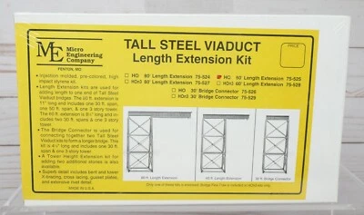 Micro Engineering 75-525, Tall Steel Viaduct Length Extension 60' Feet, HO Scale - Image 1 of 3
