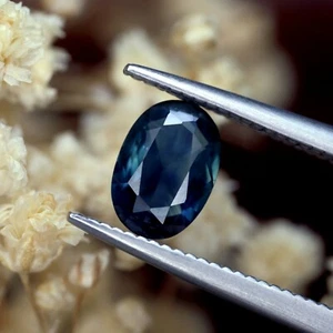Great Certified 0.70ct Natural Unheated Greenish Blue Sapphire VVS Rose Cut Oval - Picture 1 of 7