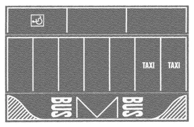 Noch 60720 Ho Scale Taxi and Bus Parking Light Grey - Image 1 of 2