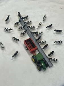 3D Printed 1/64 Concrete H Style Cattle Feed Bunks - Set of 6, 2 Ends & 4 Center - Picture 1 of 7