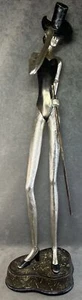 Art Deco ARTMAX MODERNA CASA DECORATIVA DONNA BALLERINA SCULTURA METALLO 8335-PFS - Foto 1 di 23
