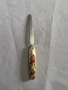 Vintage Cloisonne Enamel Letter Opener Knife Dragon - Picture 1 of 4