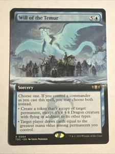Will Of The Temur Extended Art NON Foil Tarkir Dragonstorm TDC MTG Commander - Picture 1 of 2
