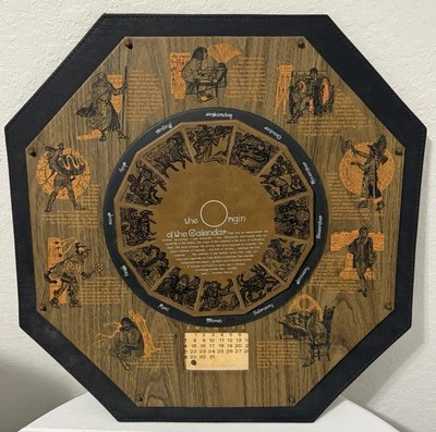 Hazel Origen del Calendario 1971 Calendario Forever Zodiaco Colgante de Pared 20x20" Foto 1 de 4