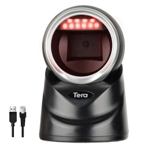 2D QR Desktop Omnidirectional Barcode Scanner Hands-Free USB 2.0 Wired Bar Co... - Picture 1 of 7