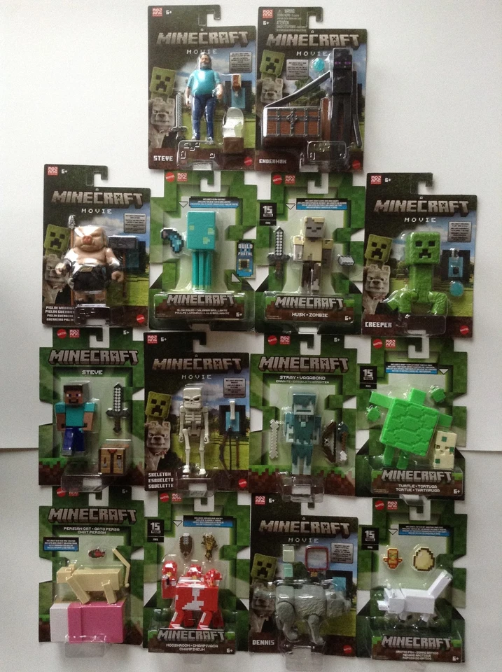 A Minecraft Movie Lot Of 12 Action Figures With Accessories +  1 Bonus Figure - Image 1 of 4