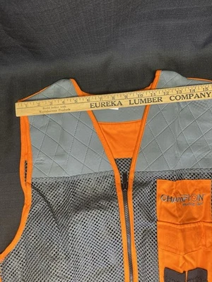Champion shooting vest orange/grey Hunting New Fits XL-XXL adjustable - Image 1 of 4