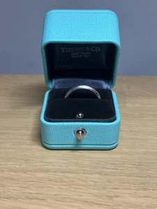 AUTHENTIC PLATINUM TIFFANY & CO WEDDING BAND RING IN ORIGINAL BOX SIZE 63 - Picture 1 of 12