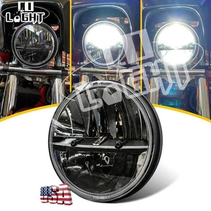 7inch Round Led Headlight Hi/Lo Beam For Yamaha V-Star 650 1100 Motorcycle Bike - Picture 1 of 12