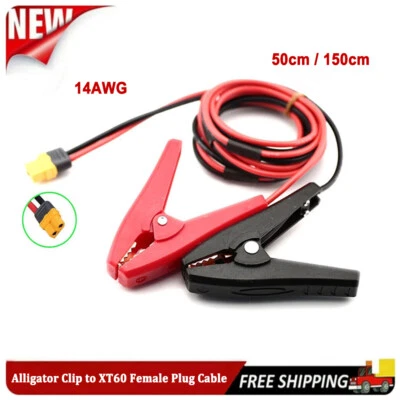 MARKENLOS 14AWG 50cm/150cm Alligator Clip to XT60 Conncter Cable For ISDT Q6 Charger