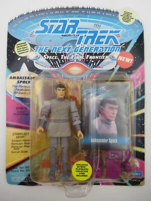 Figura STAR TREK Spock y tarjeta firmada por Leonard Nimoy - Playmates (1993) TNG Foto 1 de 3
