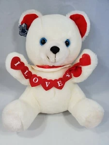 Vintage 1986 APPLAUSE, "I Love You" Valentine's Day Plush Bear - Bild 1 von 11