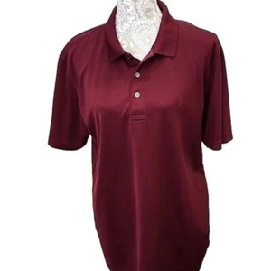 Izod Golf Polo Shirt Short Sleeve Burgundy Men's Large - Picture 1 of 5