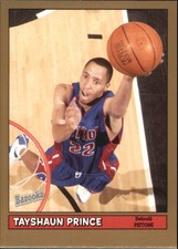 2005-06 Bazooka Gold Detroit Pistons Basketball Card #81 Tayshaun Prince