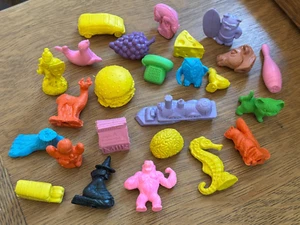Gomme gomma statuine DIEMER vintage anni 80 topper matita cervello/strega/gorilla - Foto 1 di 9