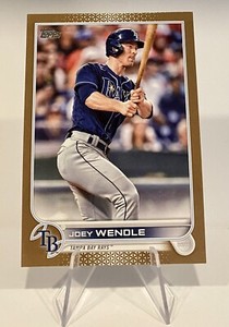 Joey Wendle 2022 Topps Series 1 Gold Parallel Card /2022 #145 Tampa Bay Rays