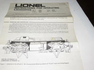 LIONEL - MPC - BETRIEBSANLEITUNG VON DIESELLOKS - GUT - M41 - Bild 1 von 1