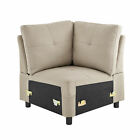 Sectional Modern Sofa Set Couch Microsuede Reversible Chaise Ottoman Leisure New