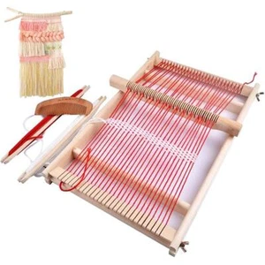 Wooden Multi-Craft Weaving Loom Large Weaving Frame to Handcraft for Kids and... - Picture 1 of 8