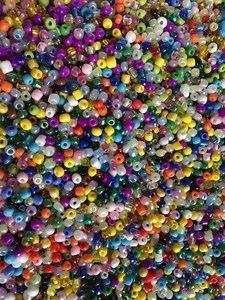 Großhandel Webstuhl 1000 Stck. Großpackung 6/0 Glas Samen Perlen 100g SUPER ANGEBOT Frühling Mix - Bild 1 von 2