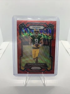 2023 Panini Prizm Christian Watson Red Wave /149 #107 Green Bay Packers - Picture 1 of 2