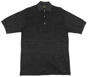 NWOT Bobby Jones Golf Made In Italy Gray Black Short Sleeve Polo Athletic Shirt