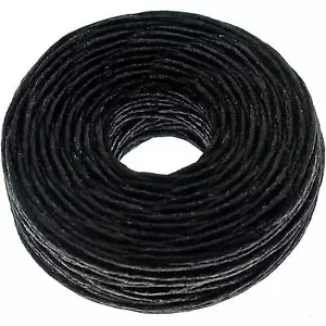 Craft Sha Polyester Leathercraft 0.8mm Waxed Thread Black 20m for Leather Sewing - Picture 1 of 1