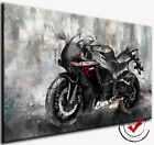 Yamaha YZF-R1 Motorrad Bild auf Leinwand Wandbild Superbike Kunstdruck Rennsport