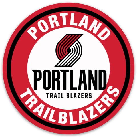 Portland Trailblazers Basketball Classic Logo Type Die-cut Round MAGNET Cover