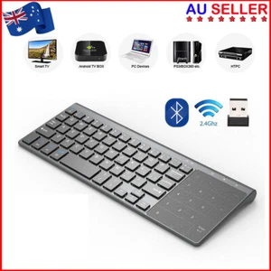 Slim Mini Bluetooth Keyboard With Touchpad For Computer PC iPhone Tablet Smart - Picture 1 of 14