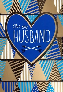 Thoughtful FATHER'S DAY Card FOR HUSBAND, "Patterned Arrows" by Hallmark + ✉ - Picture 1 of 5