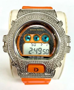 King Master Unisex Silver Case Orange Rubber Strap Watch - Picture 1 of 1